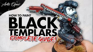 How to Paint BLACK TEMPLARS Black Power Armour made easy Warhammer 40k Deathwatch Scheme [upl. by Troxell]