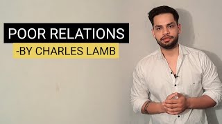 POOR RELATIONS BY CHARLES LAMB SUMMARY IN HINDI EXPLANATION [upl. by Old]