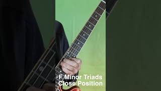 F Minor Triad Drill  Close Position guitar guitarpractice jazz chords [upl. by Desireah819]