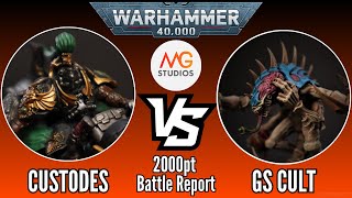 Genestealer Cults vs Adeptus Custodes 2000pts  Warhammer 40k Battle Reports Ep 36 [upl. by Aihsia]