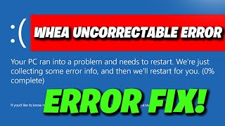 WHEAUNCORRECTABLEERROR Blue Screen BSOD Error On Windows 1110 PC FIX NEW 2024 [upl. by Ecinahs]