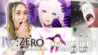 FIRST TIME REACTING to ALL of REZERO Openings amp Endings 1  4 [upl. by Lacsap198]