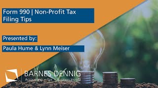 Form 990  NonProfit TaxFiling Tips [upl. by Ysabel662]