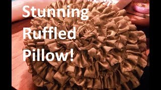 How To Make A Ruffled Pillow DIY Ruffled Pillow [upl. by Mcmillan305]