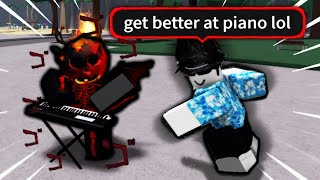 Using PIANO to Destroy Players 💀  The Strongest Battleground [upl. by Jameson]