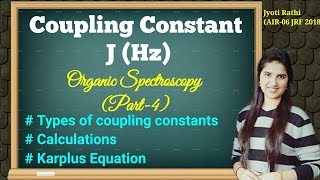 NMR Coupling constant Karplus equation Organic Spectroscopy Part4NMR Spectroscopycsirnetgate [upl. by Ayala]