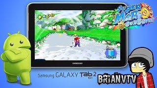 Playing Super Mario Sunshine on Android Tablet quotSamsung Galaxy Tab 2 101quot [upl. by Narot]