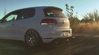 MK6 GTI  CATLESS STRAIGHT PIPE EXHAUST [upl. by Ahsitul]