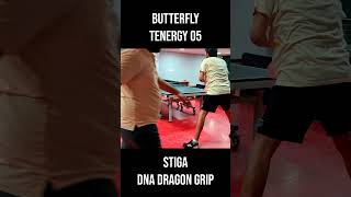 Butterfly Tenergy 05 Vs Stiga DNA Dragon Grip [upl. by Haleak581]