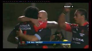 PERPIGNAN VS TOULON ESSAI DE PAUL SACKEY [upl. by Gifford]