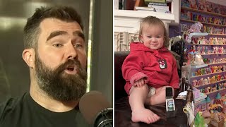 Jason Kelce REACTS to Taylor Swift Sending TruckLoad of Gifts For His Daughters 1st Birthday [upl. by Maribel]