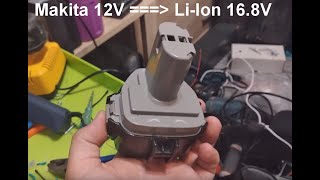 Makita 12V i wygląd baterii wewnątrz już jako Liion [upl. by Ytsim743]