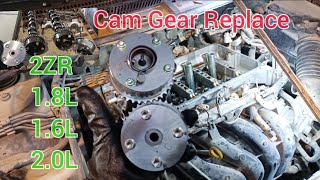 How To Replace 2ZRFE 18L Engine VVTI Cam Gear Of Toyota Corolla [upl. by Gurevich319]