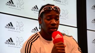 Yohan Blake interview before the greatest show on earth [upl. by Atiniuq]