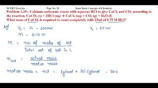 Calcium carbonate reacts with aqueous HCl to give CaCl2 and CO2 according to the reaction [upl. by Navac]