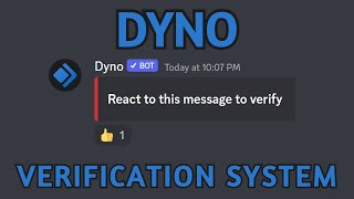 How To Setup a Discord Verification System With Dyno 2024 [upl. by Annaeirb]