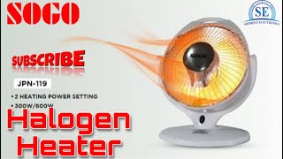 Sogo Halogen Heater JPN 119  Fan Heater [upl. by Ellicec]