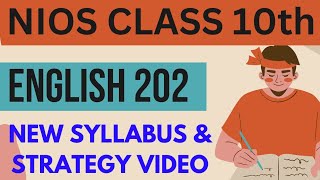 nios english class 10 syllabus  english 202 new syllabus 2024  nios class 10 english grammar [upl. by Ayaj]