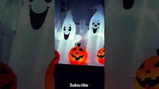 Three Ghost Pumpkins Halloween inflatable halloweeninflatables ghost halloween inflatable boo [upl. by Aicala]