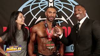 NPCIFBB Los Angeles Championships Overall Classic Physique Champion Interview  Musclecontest [upl. by Yenruoj]