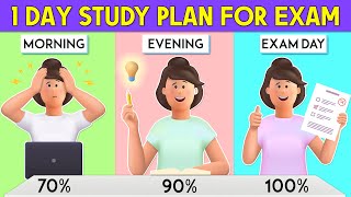 STUDY PLAN FOR 1 DAY BEFORE EXAM abetterlife scorebetterinexams [upl. by Doubler]