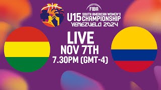 Bolivia v Colombia  Full Basketball Game  South American U15 Womens Championship 2024 [upl. by Pardew314]