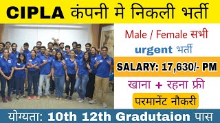 Cipla Company Jobs Recruitment 2024  Private Job For Fresher 2024  Company urgent bharti [upl. by Amihsat]