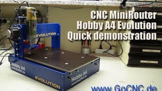 CNC Hobby A4 EVOLUTION Fräsmaschine Graviermaschine Quick Demo [upl. by Drahsar]