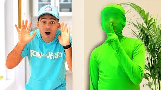 Jason’s Green Costume Surprise The Invisible Kid Adventure [upl. by Huesman399]