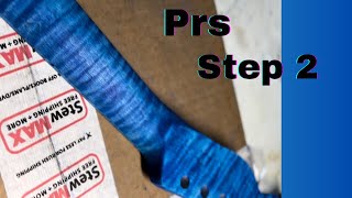 Staining A Flamed Maple Neck Like Prs Part 2 Blueish Purple [upl. by Oznole616]