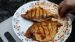 Pomfret Fish Fry Recipe in Marathi and English  पॉम्फ्रेट फ्रायतळलेले पापलटे रेसिपी मराठी मध्ये [upl. by Lohman]