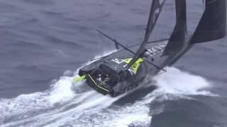 HUGO BOSS Alex Thomson sailing by the Kerguelen Islands  Vendée Globe 2016 [upl. by Shirleen]