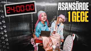 ASANSÖRDE BİR GECE KALMAK  24saat [upl. by Hafinah]