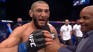 UFC 267 Khamzat Chimaev Octagon Interview [upl. by Jammal793]