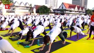 International Yoga Day sets MBOR Record [upl. by Ranjiv]