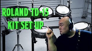 Roland TD  15 Kit Setup For PARAPLEGIC Drummer MikeFewMusic [upl. by Assirak]