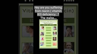 Niacin vitamin B3  pellagra  maize  healthy food habits  yt shorts  shorts feed shorts [upl. by Atteniuq714]