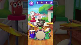 Talking Tom playing with drum talkingtom shortvideo shorts short [upl. by Arabrab]