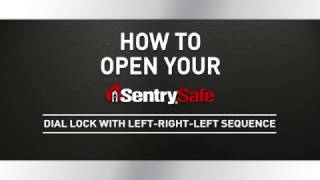 How to Open a Sentry®Safe Combination Dial Fire Safe with LeftRightLeft Sequence [upl. by Ellinehc]