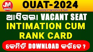 OAUT 2024 SPOT ADMISSION RANK CARD DOWNLOAD  RANK CARD ANALYSIS ouat2024 [upl. by Irrehs]