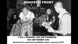 Agnostic Front US Terminal 406 BaltimoreMD 18th September 1982 remastered [upl. by Meagan]