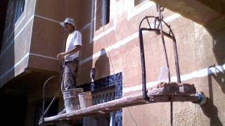 2 GRAFIATO E TEXTURA amp GRIFI PEINTURE D2CORATION FACADE MAROC [upl. by Romy]