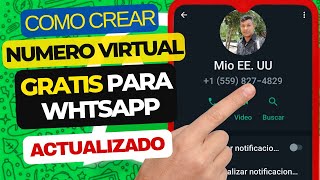 Como TENER un NÚMERO VIRTUAL para WhatsApp GRATIS  Método actualizado 2024  Crear numero virtual [upl. by Ayal112]