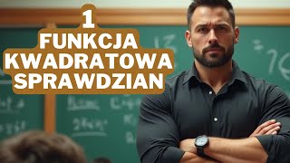 FUNKCJA KWADRATOWA  SPRAWDZIAN  KLASA 2  DZIAŁ 1  Nowa MaTeMAtyka  NOWA ERA  KLASÓWKA [upl. by Gerianna]