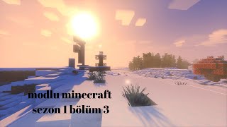 SONUNDA BARINAK  minecraft modlu survival sezon 1 bölüm 3 [upl. by Alyakem]