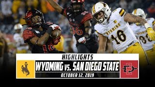 Wyoming vs San Diego State Football Highlights 2019  Stadium [upl. by Katzen]