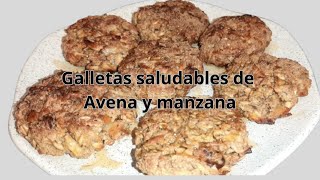 🍪 DELICIOSAS GALLETAS SALUDABLES DE AVENA Y MANZANA🍎 [upl. by Eyaj]