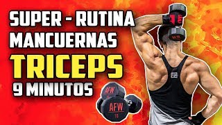 🔴 RUTINA TRICEPS 9 MINUTOS 2  SUPER RUTINA INTENSA MANCUERNAS [upl. by Hannover]