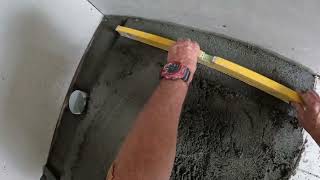 Screeding My Shower Base to a Strip Drain Part 2 [upl. by Bender]