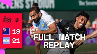 Shot clock timeout DRAMA  New Zealand v Argentina  Full Match Replay  Dubai HSBC SVNS [upl. by Eilrebmik]